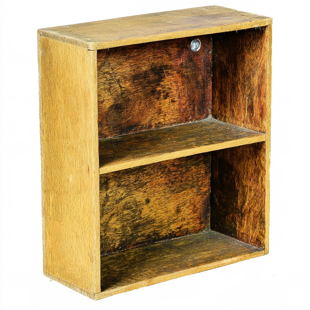Boekenkast van hout, kleur lichtbruin